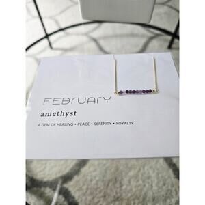 💘 Pick 3 For $15 14k Gold Dipped February Amethyst  Necklace New